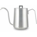 グースネック ケトル 600ml ステンレス鋼 ハンドドリップコーヒーポット 細長い注ぎ口 「ブラッシュド シルバー」
