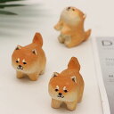 北欧雑貨 置物 木製置物 木彫 柴犬 橘猫 マスコット 幸運 ホーム ギフト 祝福 (イエロー)