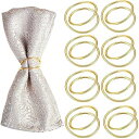 8個 ナプキンリング 金属ナプキンホルダー 丸型 絶妙な装飾 テーブルデコレーション用、結婚披露宴装飾
