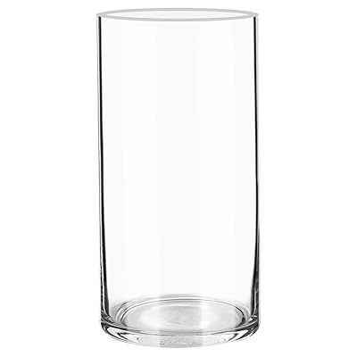 花瓶 ガラス 大きい 高さ40cm ガラス花瓶 透明 大型 円柱型 フラワーベース ガラス クリア 花瓶 リビング、寝室、オフィスなどの装飾に適しています (直径12cm 高さ40cm)