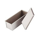 食パン 型 パン型 フタ付き パン焼 (L-22.3×8.7×7.7CM) (波紋型)