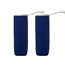 ペットボトルカバー 水筒カバー 断熱ネオプレン 水筒ケース ボトルカバー ホルダー500ml 550ml 600ml 用 (2 Pack ダークブルー/dark...