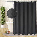 シャワーカーテン 防水 防カビ 120x150cm ユニットバス 浴室 速乾 加重 加厚 チェック柄 目隠し バス用品 お風呂カーテン リング付き ダークグレー