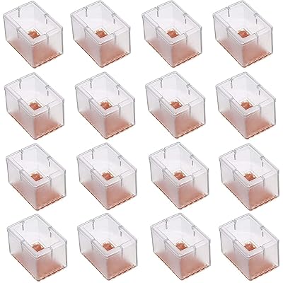 椅子足カバー シリコーン椅子脚カバー 椅子脚キャップ(長角 16個セット 長さ38-42 mm;幅19-22mm の椅子..