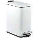 ゴミ箱 ふた付き 5L スリム ゴミ箱 ペダル式 おしゃれ 角型 生ごみ ごみ箱 指紋防止 密閉 音無し キッチン/リビングルーム/トイレ/バスルーム/オフィス/部屋用 (白い)(3)