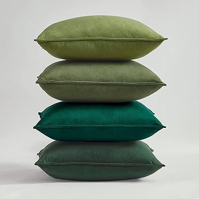 クッションカバー 60×60cm 4枚セット グラデーション おしゃれ 北欧 ベルベット 洗える 無地 グリーン クッションカバー 60×60cm 4枚セット グラデーション おしゃれ 北欧 ベルベット 洗える 無地 グリーン