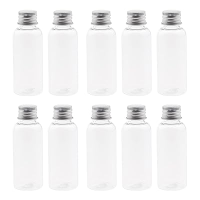 小瓶 ミニボトル 小物入れ 保存容器 小分け 50ml 10個セット スパイスボトル 調味料ボトル ガラスボトル PETプラスチック製 丸薬、小物、液体などの保管，party、喫茶店、結婚式