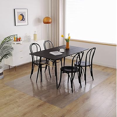 ダイニングマット クリア PVC 床 保護シート 150*190cm 厚さ1.5mm 特大サイズ 床を保護するダイニングマット 超大判 カーペットプロテクターマット クリアマット テーブルマットおしゃれ 滑り止め 汚れ防止 床暖房対応 お手入れ簡単.