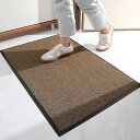 玄関マット 屋外 滑り止め 業務用 家庭用 速乾 マット シンプル 泥落とし 水洗いOK エントランスマット(ブラウン120*150)(3)