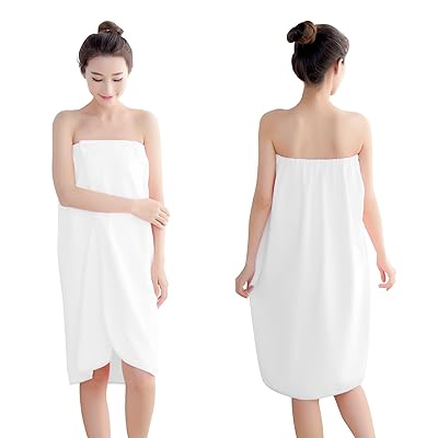 ラップタオル 大人用 巻きタオル 吸水 速乾 柔らかい肌触り 男女兼用 バスジム スパ スイミングタオル 約80×135cm (White)