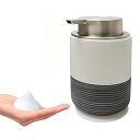 ハンドソープボトル、洗顔料ボトル、 400ml ソープディスペンサー、泡、手動、押しタイプ、ポンプ式、手洗い、セラミック、磁器、陶器、広口、詰め替え、ハンドソープ用、食器用洗剤、和風デザイン (ホワイト)