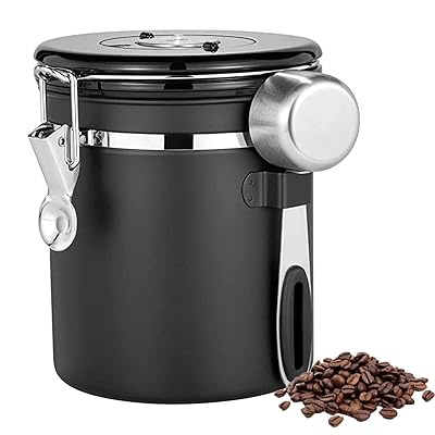 コーヒー豆保存容器 キャニスター 密閉容器 1500ml ステンレス 錆びにくい 日付表示 スプーン付き 500g 高密閉性 鮮度保持 酸化防止 茶筒 コーヒー粉 お菓子 砂糖 ナッツ 香辛料 食品貯蔵タンク コンテナ フードストッカー 大容量 おし