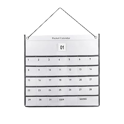 カレンダーポケット ウォールポケット お薬カレンダー 1ヶ月 壁掛けポケット 壁掛け収納式 小物収納 多目的ポケット 吊り下げ ポケット 小物収納 薬入れ 小物入れ 雑物整理 便利 省スペース 玄関 おしゃれ 白