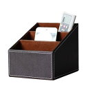 収納ボックス 収納ケース 卓上収納ラック 文具収納 リモコン収納 スマホ 小物入れ 整理ボックス PUレザー オフィス用品 リビング用品 インテリア 雑貨 3格...