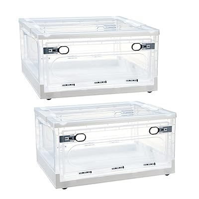 収納ケース 収納ボックス 28L（2個セット） 折り畳み 収納コンテナ 衣装収納ケース プラスチック 蓋付..