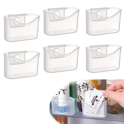 収納ケース6個セットミニボックス 冷蔵庫 整理冷冷蔵庫ミニポケットキッチン収納 透明 省スペース 取り出し便利 ストッカー キッチン整理 小物入れ 業務用 飲食...