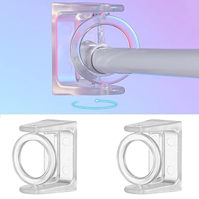 突っ張り棒 支え リングブラケット 2個入り リング360度回転可能 強力 穴開け不要 総耐荷重3kg つっぱ..