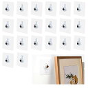 壁掛けフック 絵画 フック【20個セット】強力粘着フック 透明なフック フォト フレーム 時計 額縁 絵画 吊り 飾る 傷つけない 貼り付け跡なし 穴開けない ...