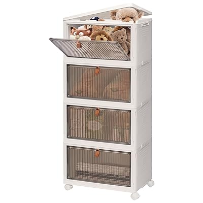 収納ボックス キャスター付き 4段セット収納ケース 積み重ね可能 衣装ケース クローゼット収納 キャス..