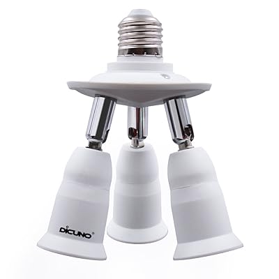 LED電球専用 3分岐ソケット E26口金対応 照射角度可調