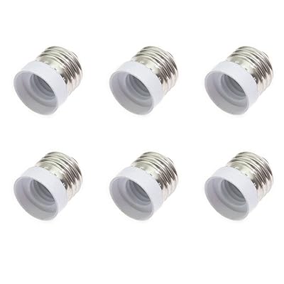 E26→E17口金変換アダプタ，E26→E17 電球ソケット変換アダプター (6個入)