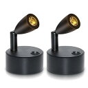 配線いらず 電池式 LEDスポットライト 2個セット 特恵のセット LED スポット ショーケース照明 天井照明 角度調節 電球色 ZM-TYNN-010D