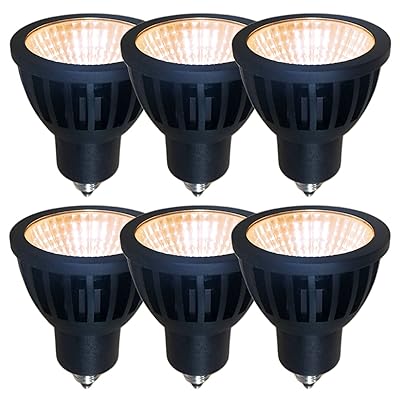 ledハロゲン電球 e11 調光 広角60度 7W ダイクロハロゲン60W～75W相当 ダクトレール用LEDスポットライト 密閉器具対応 6個セット (電球色相当(2700K), 本体黒 (広角60度) E11口金 調光対応)
