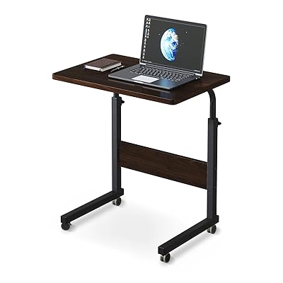 サイドテーブル キャスター付き 高さ調節 コの字 昇降式テーブル パソコンデスク オフィスデスク 勉強..