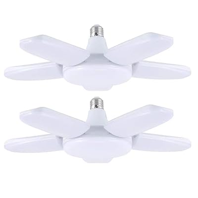 ガレージライト led 作業灯 交換球 工事用ライト LEDシーリングライト E26 LED電球 6灯式 80W 昼白色 6500K led 作業灯 現場用ライト ペンダントライト 天井照明 ダイニング 折りたたみ式 シンプル おしゃれ 工事不要 角
