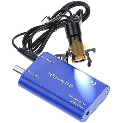 TopSeller ライト ランプ クリップ式ライト 5W 腰に掛ける電池 強力タイプ 精度高い 普通メガネ用 充電式 クリップクランプ フィルター付き 装着便利 収納ケース付き (青)