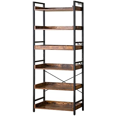 ラック キッチンラック 棚 おしゃれ 収納ラック オープンシェルフ 本棚 幅60 オープンラック 6段 ディスプレイラック 木製ラック 食器棚 スリム アイアンラック ウッドラック リビング 収納 レンジ ラック 木目 組立簡単