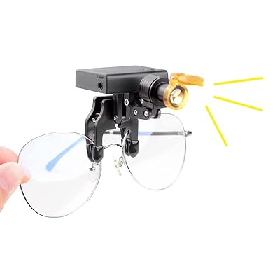 5W ヘッドライト ヘッドランプ コードレス ライトと電池 一体型 クリップ式ライト 普通メガネ用 フィル..