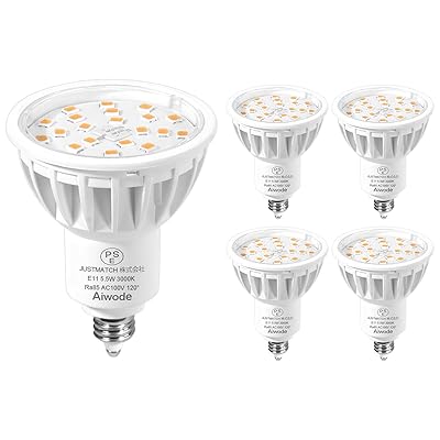 E11 LED電球E11口金LEDスポットライト5.5W(50-60W形相当)電球色3000K非調光器対応RA＞85 広角120度 高輝度600LM E11 LED電球 PSE認証済(5個セット)