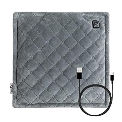 グラフェンのUSB発熱座布団 ，ホットマット ，移動可能3段階温度調整電気カパッド，クッション，洗濯可能 濃い灰(30CM*30CM)