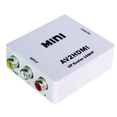 小型 コンポジット (AV / RCA3 / CVBS) → HDMIコンバーター USB電源コード付 HD Video Converter AV2HDMI