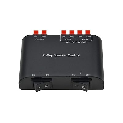 2チャンネルスピーカースイッチャーセレクタボックス、スピーカーセレクター 端子クラップ付き 1入力→2出力、チャンネルあたり150W RMS直流電流