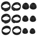 ウィングチップ と イヤーチップ Galaxy Buds+ ブラック用 イヤーピース ウィングチップ 各 S/M/L 3セット Buds/Buds+プラスに適合...