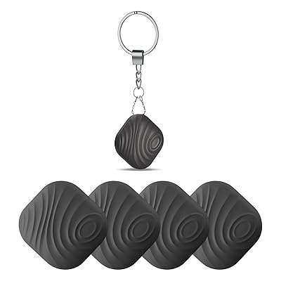 Findthing キーファインダー スマートトラッカー Bluetoothロケーター 探し物発見器 紛失防止 忘れ物防止 携帯電話 犬 子供 荷物 財布用 アプリコントロール 交換可能バッテリー付き Key finder (4個, 4ブラック)