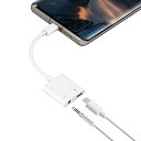 USB Type C to 3.5mm イヤホン変換 アダプター 2in1 タイプC イヤホン変換ケーブル イヤホン 充電アダプタ DAC搭載 27W高速充電 ...