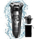 シェーバーメンズ 電気シェーバー ひげそり 電動 メンズシェーバー 電動シェーバー 3枚刃 回転式 深剃り 髭剃り 1時間急速充電 トリマー付き IPX7防水 ...