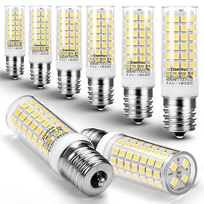 LED電球 T形タイプ E17口金 60W~75W形相当 750lm 昼白色5000K 全方向360°広配光 断熱材施工 閉器具対応 風呂場 キッチン 密洗面所照明 日本PSE認証済 省エネ (昼白色 6個入り)