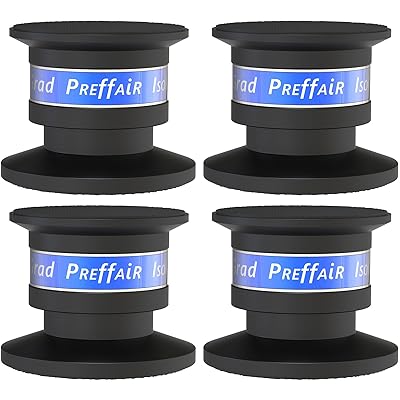 オーディオ インシュレーター音響マニアスピーカー隔離釘、アルミニウム製防振ターンテーブル脚、スピーカー床保護マット、超低音スピーカーダンパー、滑り止めLPビニルレコードプレーヤー底座マットを調整することができる。(ブラック)