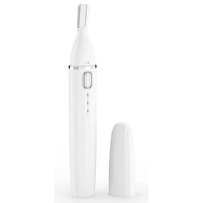 眉毛シェーバー フェイスシェーバー Type-c充電式 内刃水洗い可能 男女兼用 産毛処理 顔/脇/脚など適用 低騒音 持ち運び便利 日本語取扱説明書付き (White)