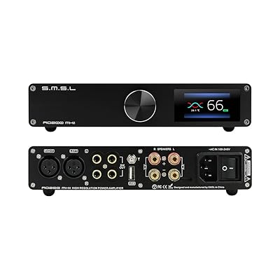 SMSL AO200 MKII デジタルパワーアンプ MA5332MSアンプチップ 160W x 160W ブルートゥース5.0/USB/RCA/XLR入力 2...