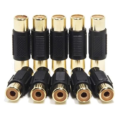 RCA メスメス 中継プラグ 10個 ピンプラグ 延長コネクタ 金メッキ バックカメラ スピーカー モニター カーステレオなど用