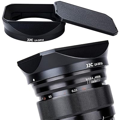 メタル 正方形 レンズフード + フードキャップ 富士フィルムFujifilm Fujinon XF 16mm F1.4 R WR レン..