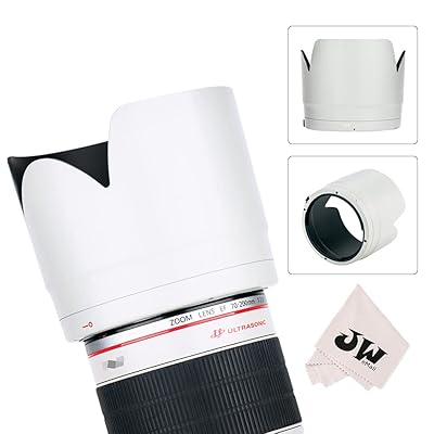 レンズフード 白 花形 Canon EF 70-200 f2.8l IS II USM & Canon EF 70-200mm f2.8L IS III USM レンズ..