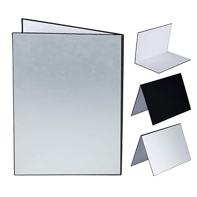 レフ板 反射板 1枚3色 銀、白、黒 照明道具 レフ板 自立 A3サイズ 補光/吸光/輪郭強調 折り畳み可 コンパクトブツ撮り用