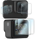 強化ガラスフィルムセット に適用 Hero 8 Black アンチスクラッチ | 2 xタッチパネル用ガラスフィルム +2 xレンズ用ガラスフィルム+ 2 xL...