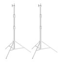 ライトスタンドキット ステンレスチール製 280cm/9ft 耐荷重15kg 1/4-3/8ネジ変換 高さ調節可能 2個セット ヘビーデューティライトスタンド ...